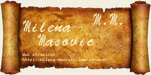 Milena Mašović vizit kartica